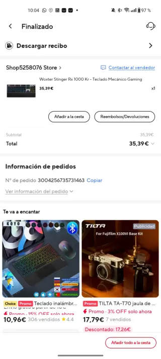 Teclado Mecánico Woxter Stinger Rx 1000 Kr