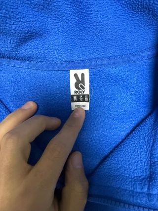 Forro polar Roly azul cremallera Talla M