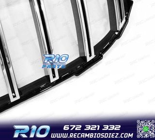 PARRILLA MERCEDES W205 14-18 LOOK AMG GT CROMO NEGRO