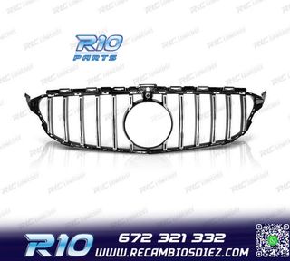 PARRILLA MERCEDES W205 14-18 LOOK AMG GT CROMO NEGRO