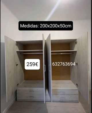 Armario Blanco 2m x 2m x 50cm