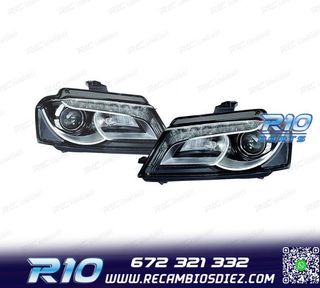 FAROS XENON AUDI A3 8P 08-12 LUZ DIURNA FONDO NEGRO