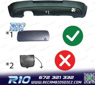 DIFUSOR VOLKSWAGEN VW GOLF 5 03-08 LOOK GTI GANCHO REMOLQUE