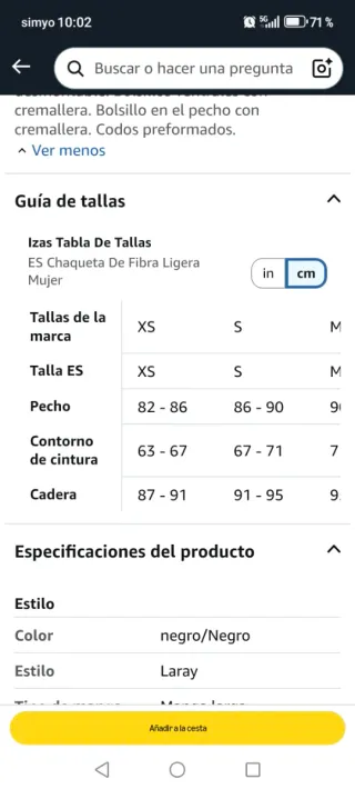 Chaqueta Izas Nieve mujer