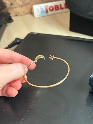 Pulsera ajustable luna y estrella