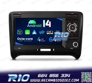 RADIO GPS ANDROID 14 AUDI TT 06-12 16GB