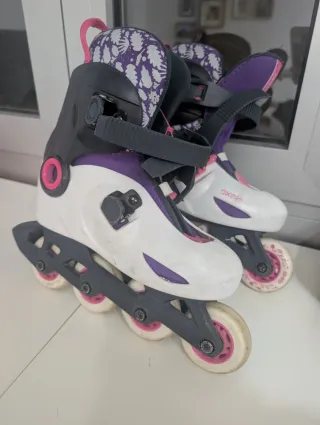 Patines en línea Oxelo morados y blancos
