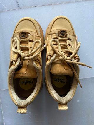 Zapatillas Buffalo London Plataforma Beige Marrón