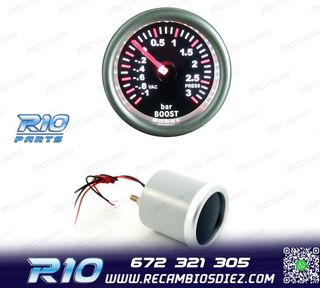 RELOJ PRESIÓN TURBO FONDO NEGRO ILUMINADO