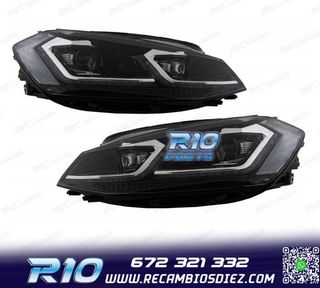 FAROS FULL LED DINAMICOS VOLKSWAGEN VW GOLF 7.5 17-19 LOOK R