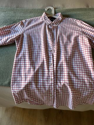 Camisa INCAMISSA cuadros roja y blanca Talla M 40