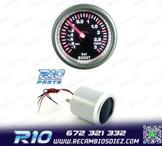 RELOJ PRESIÓN TURBO FONDO NEGRO ILUMINADO