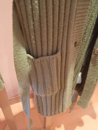 Cárdigan largo con cinturón