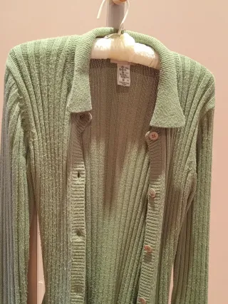 Cárdigan largo con cinturón