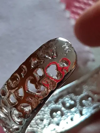 Pulsera grabada dibujos plata