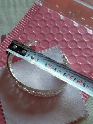 Pulsera grabada dibujos plata