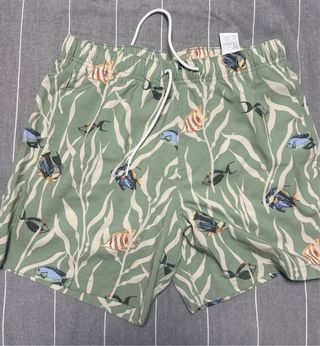 Bañador Hollister verde estampado Talla M