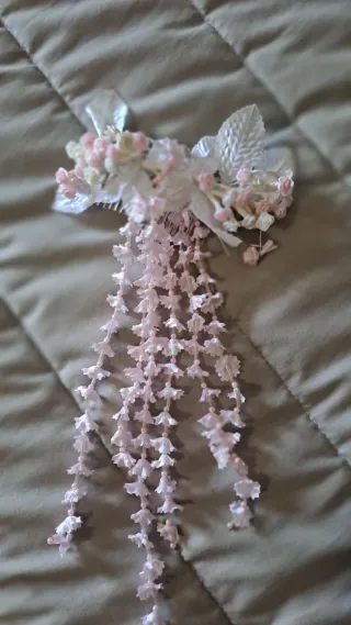 Vestido Deco Union Blanco incluye guantes y peinet