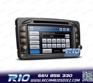 RADIO NAVEGADOR PARA MERCEDES CLASE A C CLK USB GPS TACTIL H