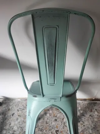 Silla Tolix Metal Teal