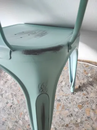 Silla Tolix Metal Teal