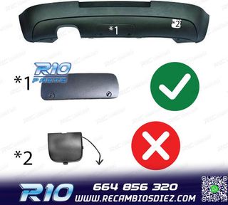 DIFUSOR VOLKSWAGEN VW GOLF 5 03-08 LOOK GTI GANCHO REMOLQUE