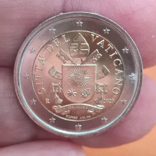 Moneta 2 euro Città del Vaticano 2025 mai circolat