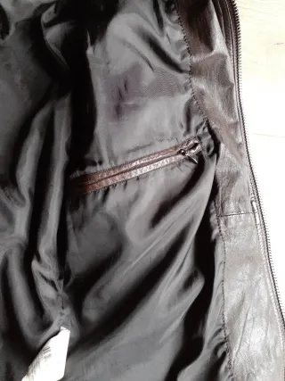 Chaqueta Cuero Marrón Chocolate Salsa