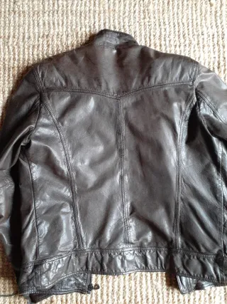 Chaqueta Cuero Marrón Chocolate Salsa