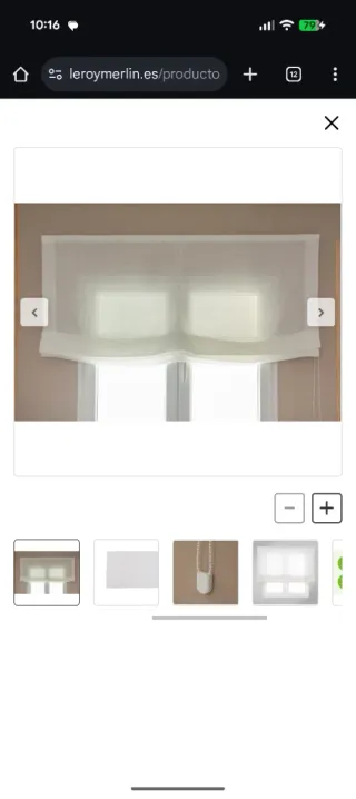 Estor plegable Leroy Merlin 165x175 cm