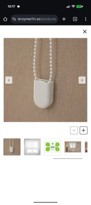 Estor plegable Leroy Merlin 165x175 cm