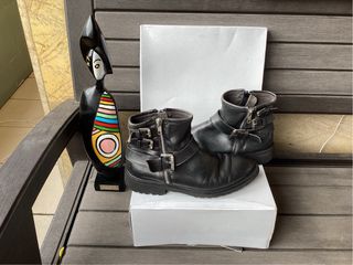 Botines de Piel Negros Made in Spain 39