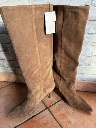 Stivali alti Zara marroni