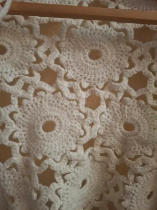 Bufanda crochet manual única con flecos