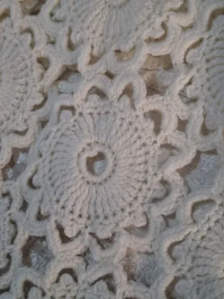 Bufanda crochet manual única con flecos