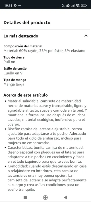 Camiseta Maternidad Lactancia Cuello V