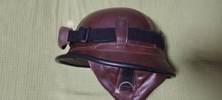 Casco Retro Aviador con Gafas Marrón (2 unidades)