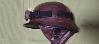 Casco Retro Aviador con Gafas Marrón (2 unidades)