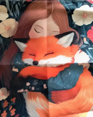 Borsa con stampa Amica Volpe