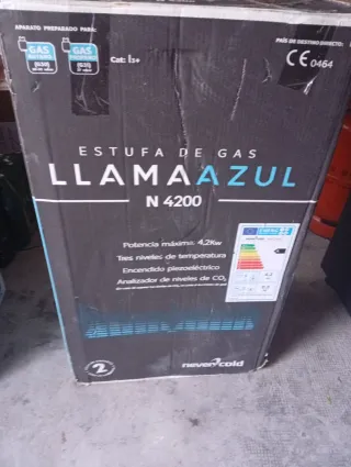 Estufa de gas butano negra