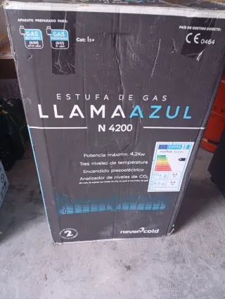 Estufa de gas butano negra