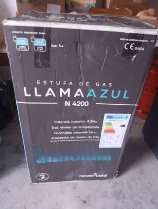 Estufa de gas butano negra