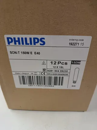 Caja 12 Bombillas Philips SON-T 150W E40