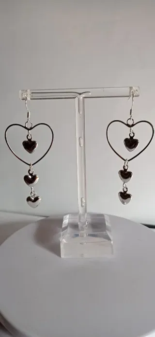 PENDIENTES / DE CORAZONES / EN PLATA 925 ¡¡ PESA 7