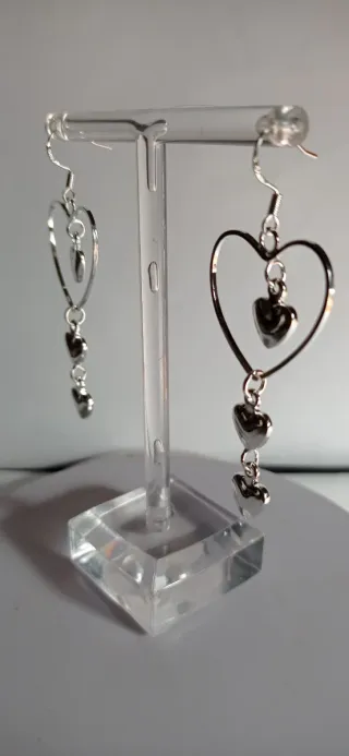 PENDIENTES / DE CORAZONES / EN PLATA 925 ¡¡ PESA 7