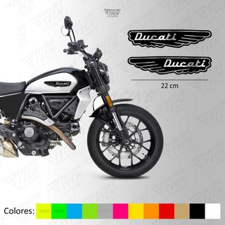 Pegatinas Ducati Scrambler cromado