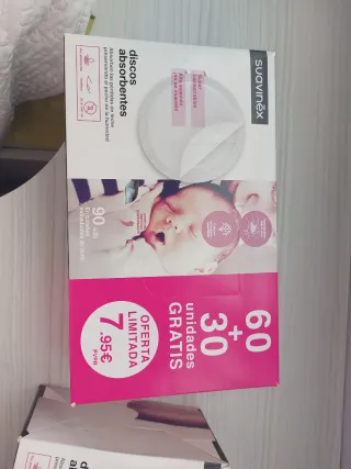 Discos de lactancia Suavinex absorbentes 90 uds