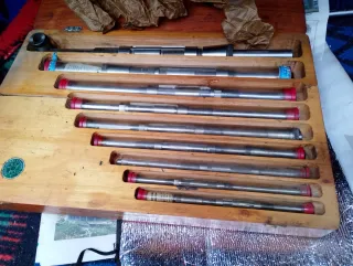 Estuche antiguo escariadores sin estrenar