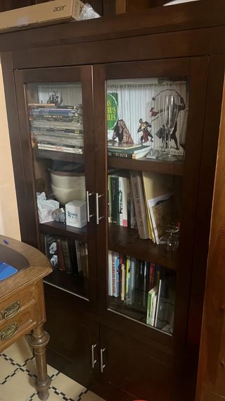 Muebles de comedor de nogal madera oscura