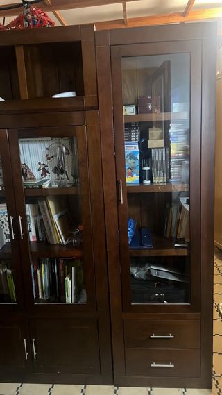 Muebles de comedor de nogal madera oscura